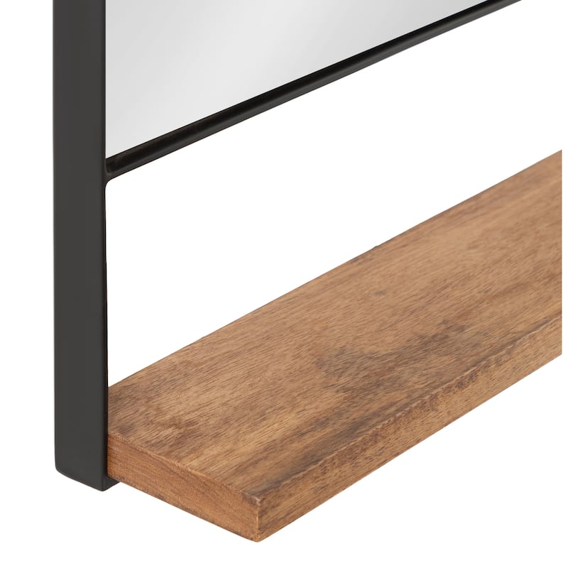 Kate and Laurel Chadwin Square Wall Mirror with Shelf - 32x32