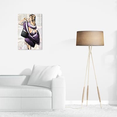Wynwood Studio Canvas Fashion and Glam Vintage Glam Purple and Glam Wall Art Canvas Print