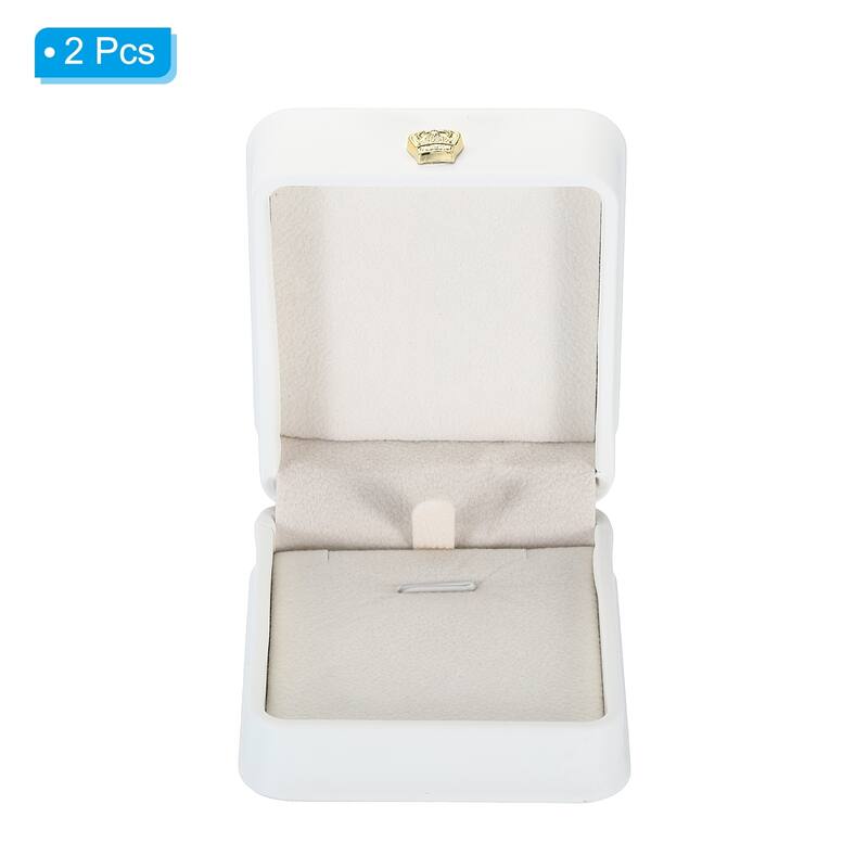 Necklace Pendant Box, 2pcs Velvet Chain Box Vintage Jewelry Holder