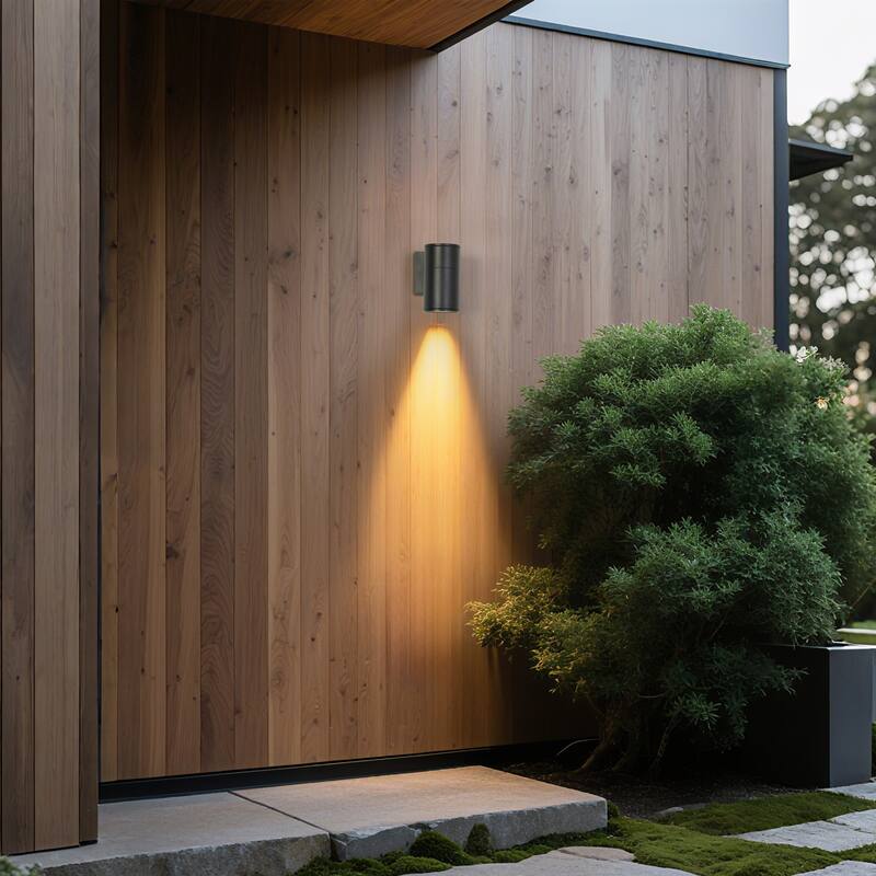 Modern Farmhouse Black 1-Light Round Wall Sconce for Residential and Commercial spaces - W 3.5" x D 6.2" x H 6.5"