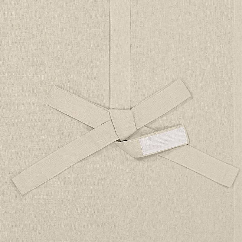 Mercantile Drop Cloth Rod Pocket Farmhouse Tie-Up Shades, 63x42