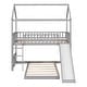 preview thumbnail 6 of 5, Whimsical Twin Over Twin Bunk Bed with Slide and Sturdy Wood Construction