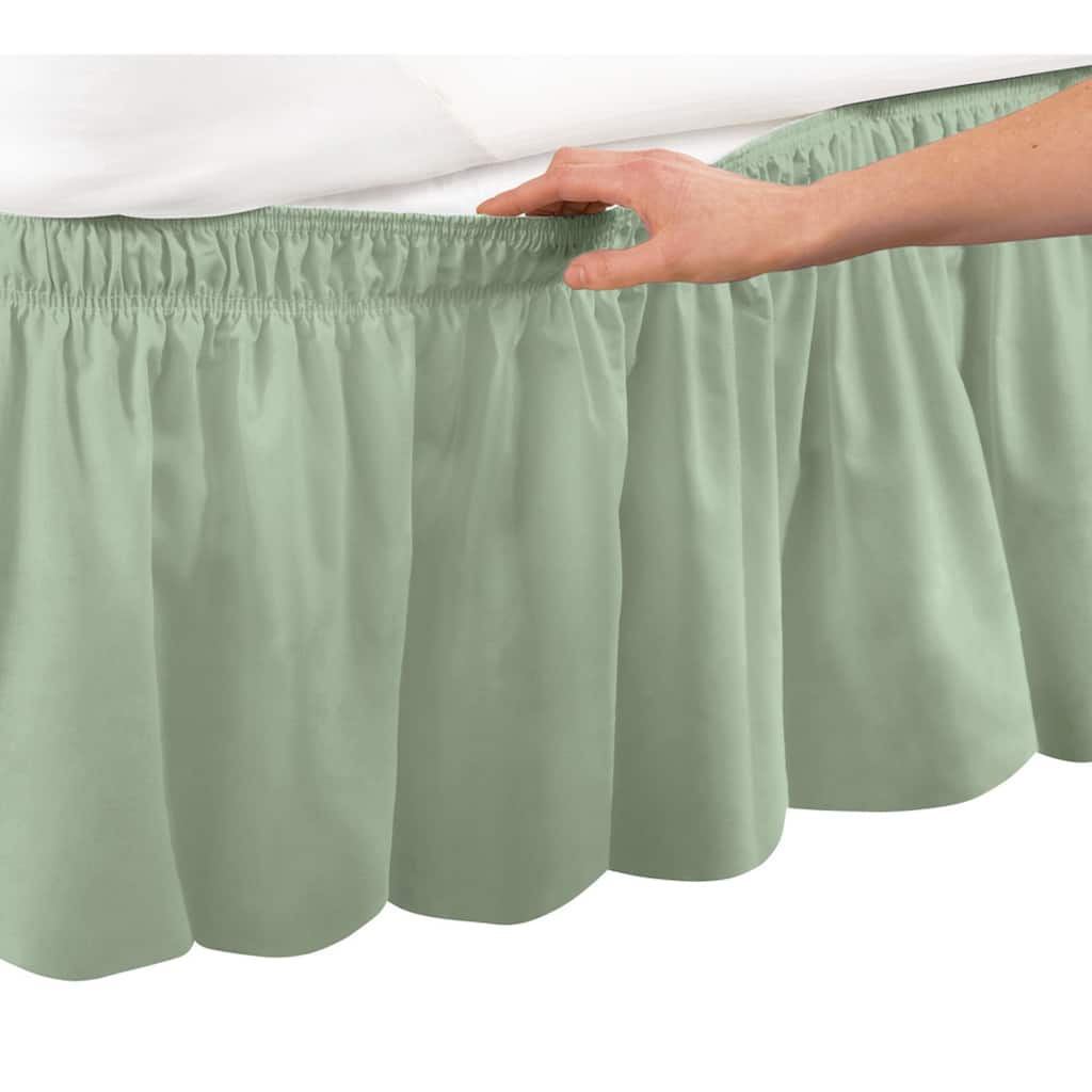 Elastic Wrap Around Bed Skirt with Ruffle