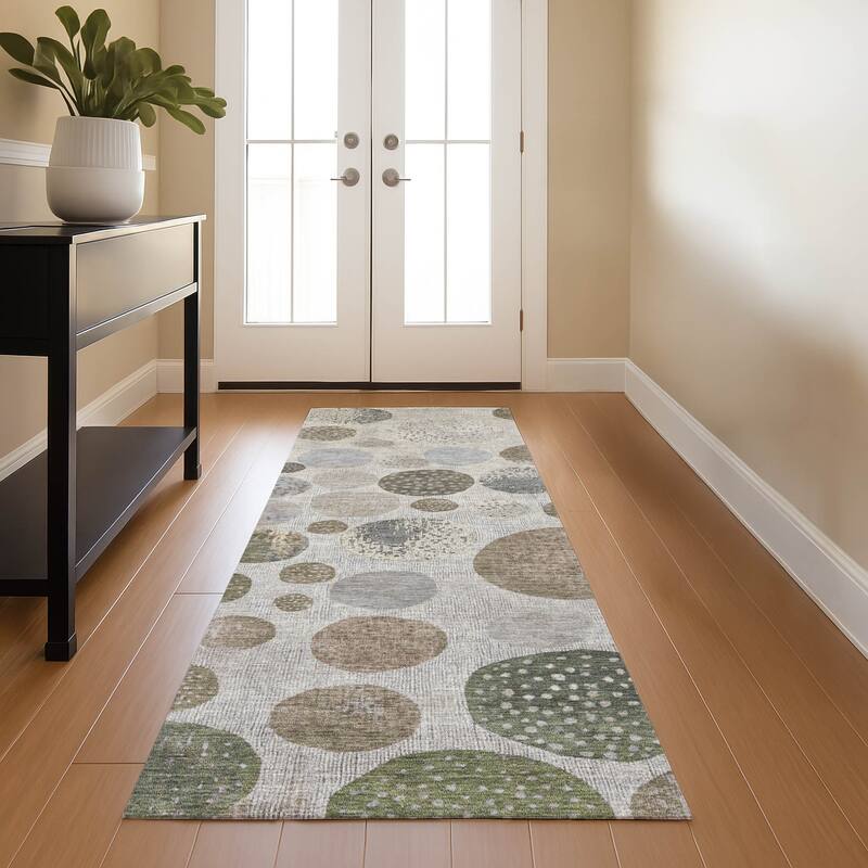 Premium Washable Super Soft Casual Contemporary Mayfield Rug - Taupe - 2'3" x 7'6"