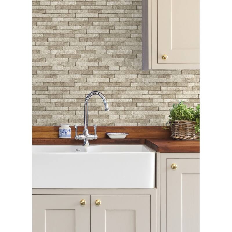 InHome Stone Natural Peel and Stick Rolled Backsplash