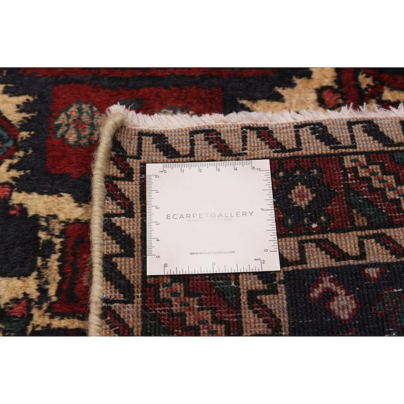ECARPETGALLERY Hand-knotted Melis Vintage Dark Navy Wool Rug - 3'11 x 5'8