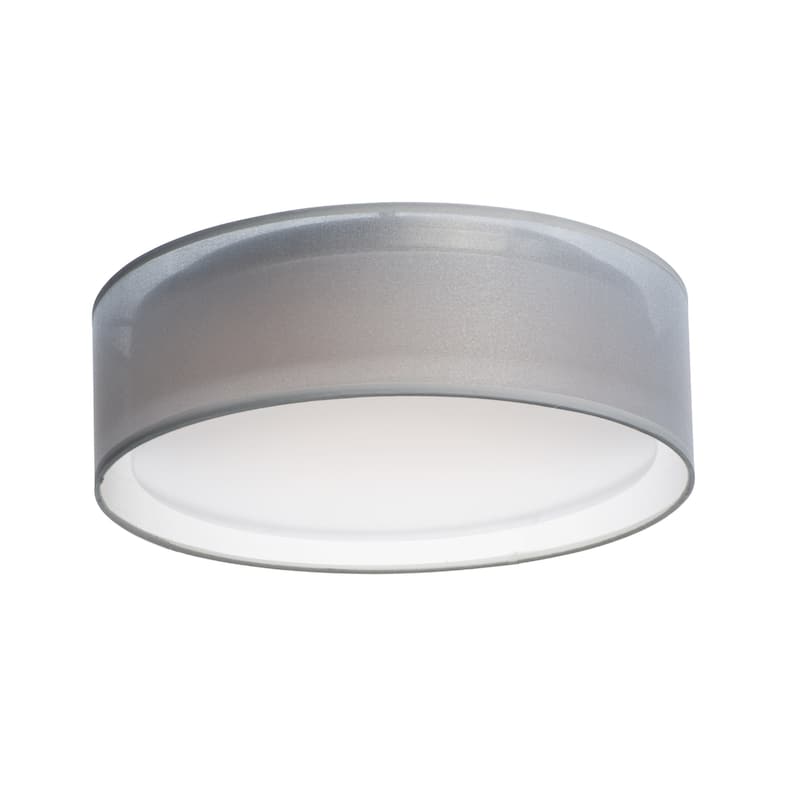 Prime 16"W LED Flush Mount Light - white organza