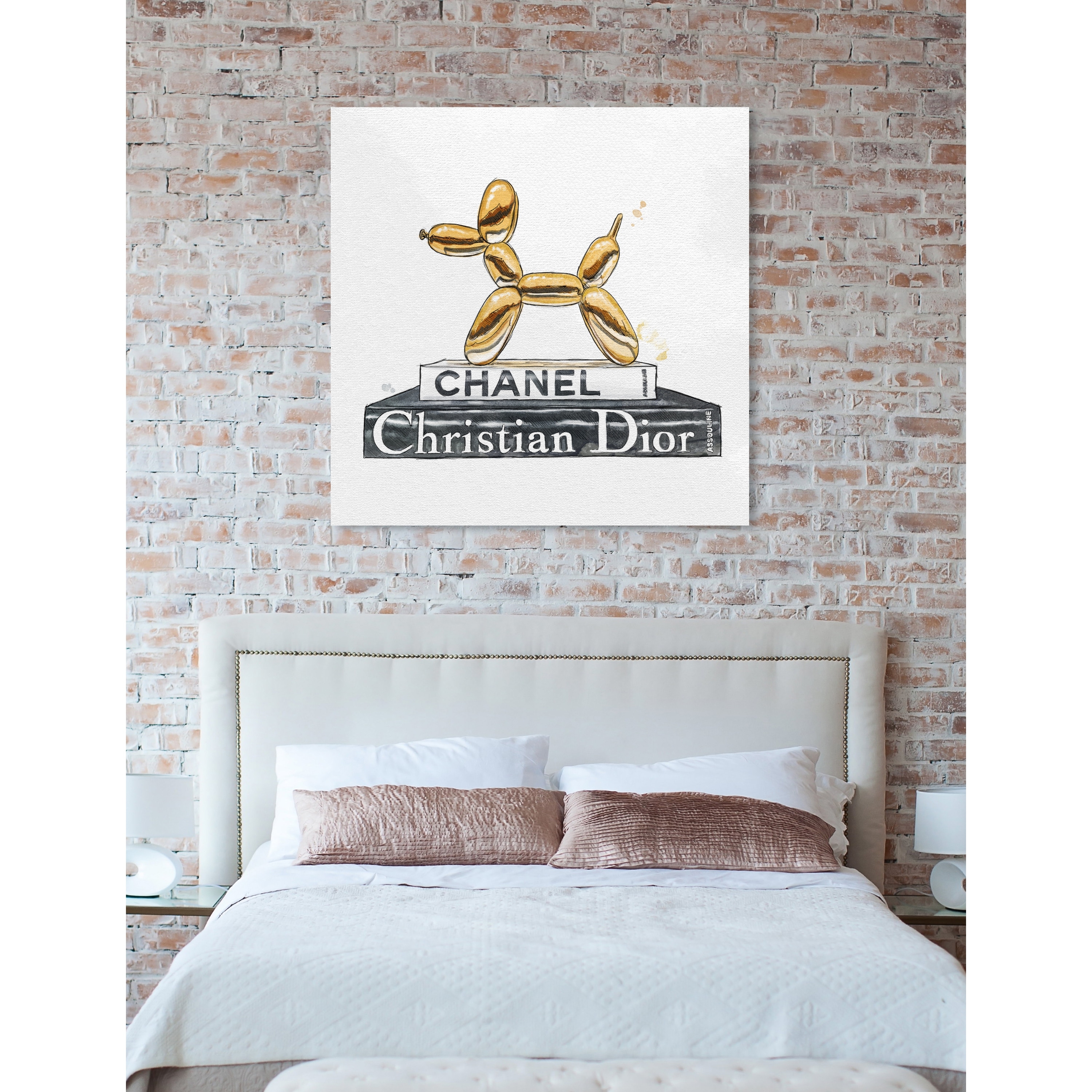 Oliver Gal 'Balloon Dog Library' Fashion and Glam Framed Wall Art Prints  Books - Gold, Gray - Bed Bath & Beyond - 31288694