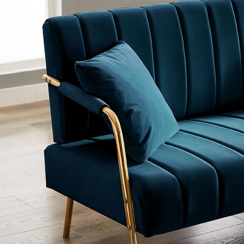 Ouyessir Upholstered Loveseat, Tufted Back Couch, Accent Armchair with 2 Pillows