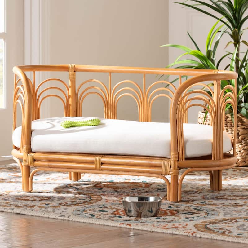 Nariko Bohemian Light Honey Rattan Pet Bed