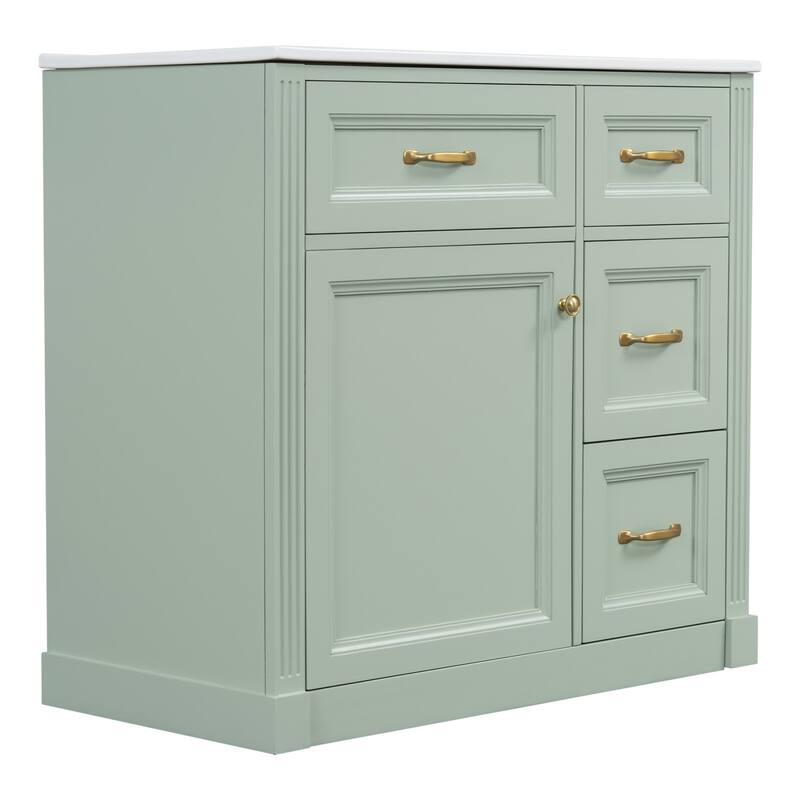 Bathroom Vanity with Sink, Cabinet with Drawers