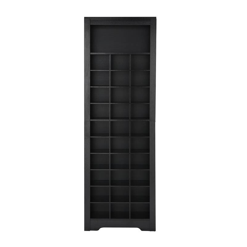 30 Pair Shoe Storage with Multiple Storage Capacity - Black