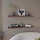 preview thumbnail 1 of 20, Ecco 47" Wide Floating Shelves Set of 2 Brown