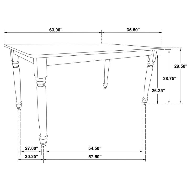 Hollyoak Walnut and Black Rectangular Dining Set