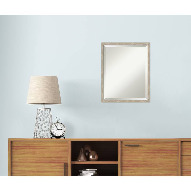 Imprint Beveled Wood Framed Wall Mirror
