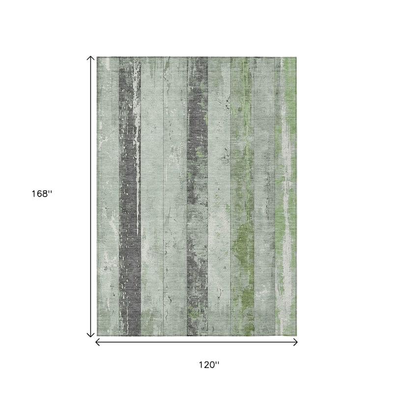 HomeRoots Striped Transitional Rectangle Outdoor Rug
