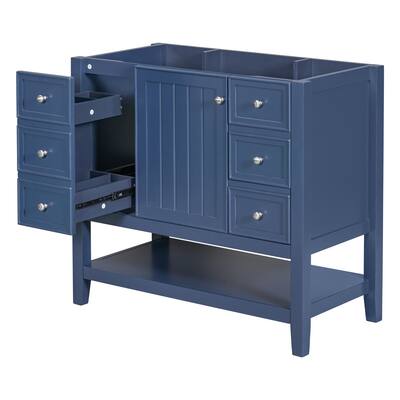 36" Bathroom Vanity without Sink,One Cabinet and three Drawers,Cabinet Base Only