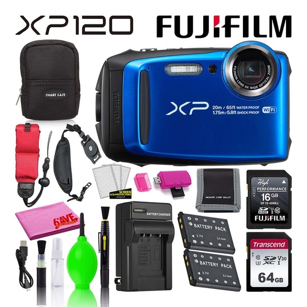 Fujifilm FinePix XP120 Waterproof Digital Camera Bundle with 80GB SD. Opens flyout.