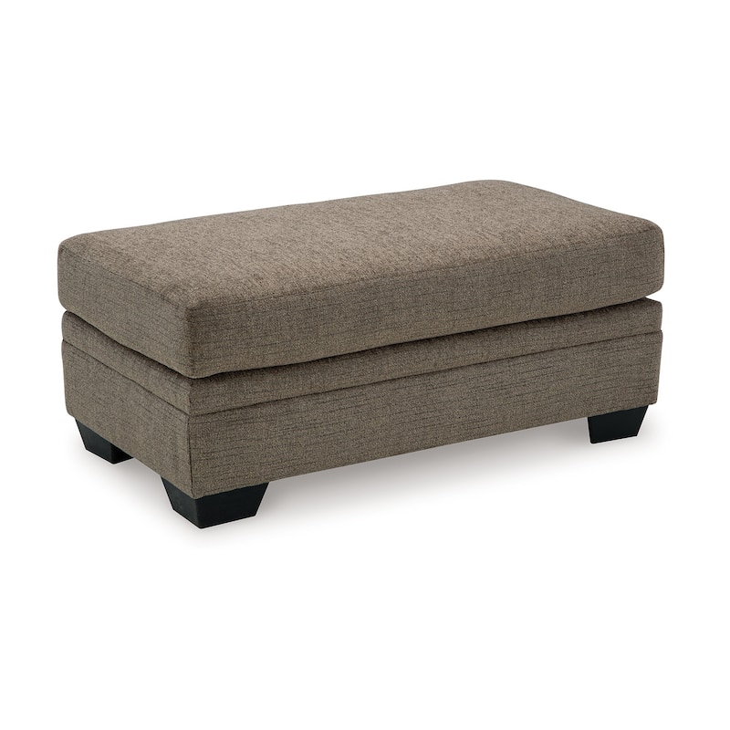 Ead Rectangular Ottoman Bench, Nutmeg Brown Polyester 24x44 Inch