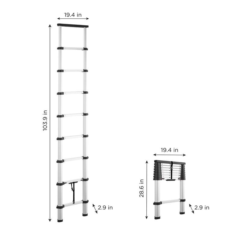 COSCO SmartClose Telescoping Aluminum Ladder with top cap (12 ft Max