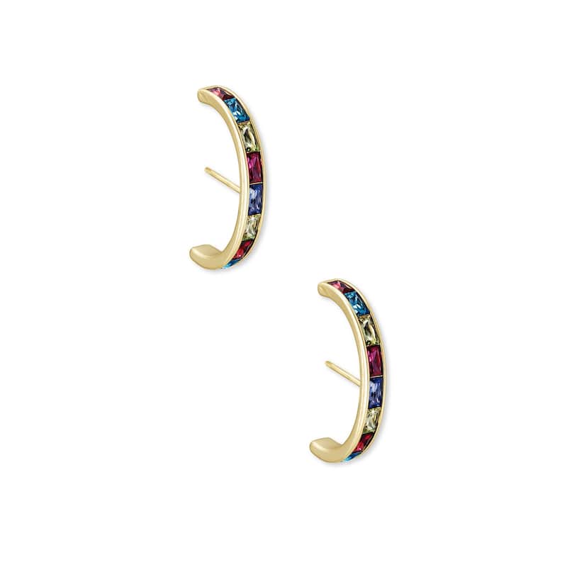 Kendra Scott Jack 14K Gold Plated Brass And Jewel Tone Mix Earrings - 25mm x 11mm