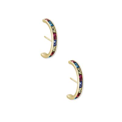 Kendra Scott Jack 14K Gold Plated Brass And Jewel Tone Mix Earrings - 25mm x 11mm