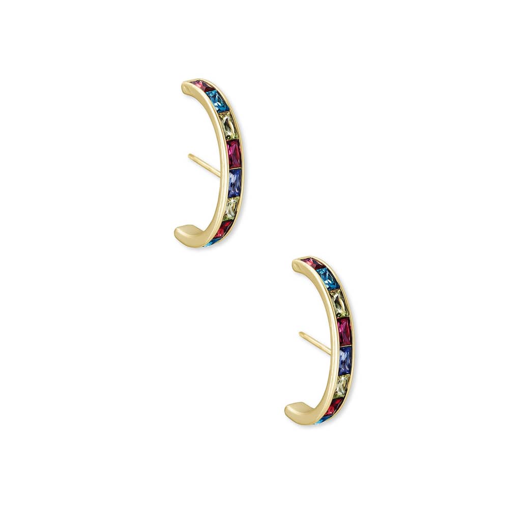 Kendra Scott Jack 14K Gold Plated Brass And Jewel Tone Mix Earrings - 25mm x 11mm