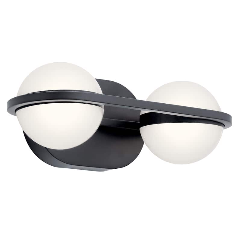Kichler Brettin 2 Light 14" Wide LED Bathroom Vanity Light - Matte Black