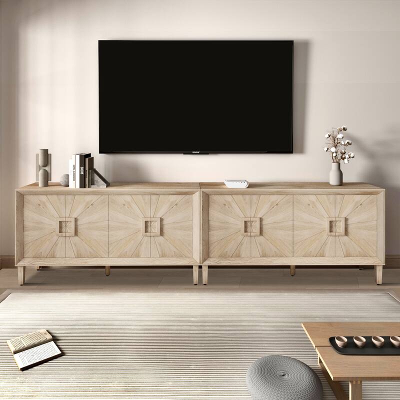 60" Storage Buffet Cabinet Sideboard with Adjustable Shelves