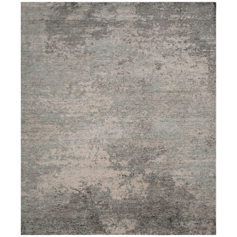SAFAVIEH Couture Handmade Tiffany Mohana Modern Abstract Viscose Rug - 8' x 10' - Grey/Silver