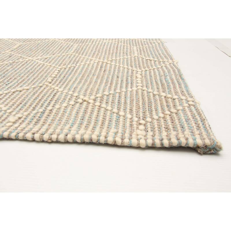 ECARPETGALLERY Braid weave Sienna Brown Wool Rug - 5'0 x 7'7