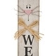 preview thumbnail 19 of 21, Glitzhome 42"H Wooden Welcome Easter Porch Sign with Bunny Ears Wall Decor Indoor Outdoor