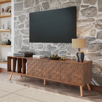 70" Mid-Century Modern TV Stand, Entertainment Center Media Console Table for TVs up to 80"