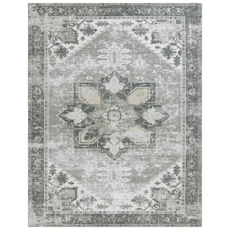 SAFAVIEH, Tucson Machine Washable Slip Resistant Therese Oriental Medallion