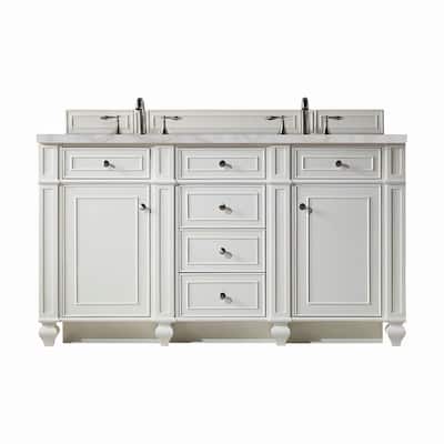 James Martin Vanities 157-V60D-3VSL Bristol 60" Double Basin Walnut