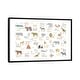 preview thumbnail 1 of 10, iCanvas "Safari Alphabet Nursery Decor" by PaperPaintPixels Framed Canvas Print Black - 26x40