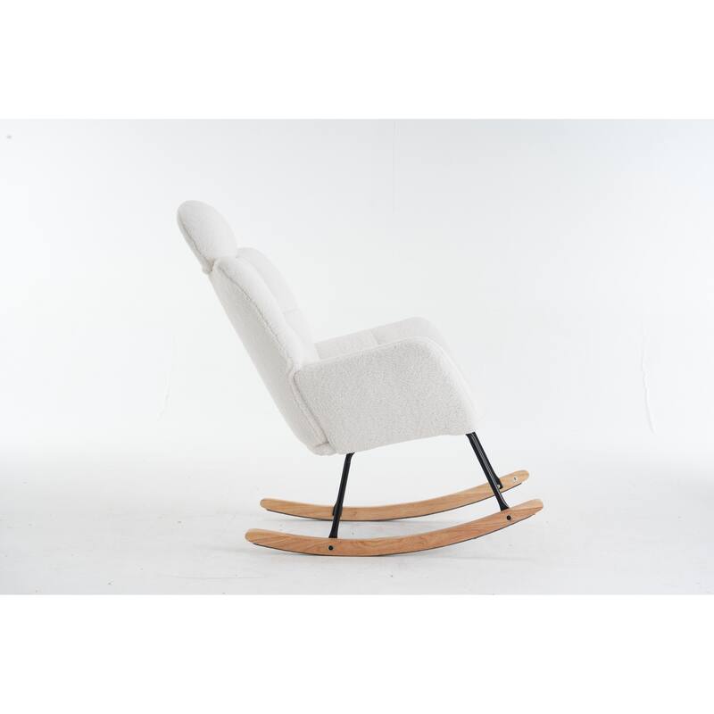 Teddy Fabric Upholstered Rocking Chair