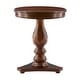 preview thumbnail 18 of 21, Linon Stanton Round Accent Side Table Hazelnut
