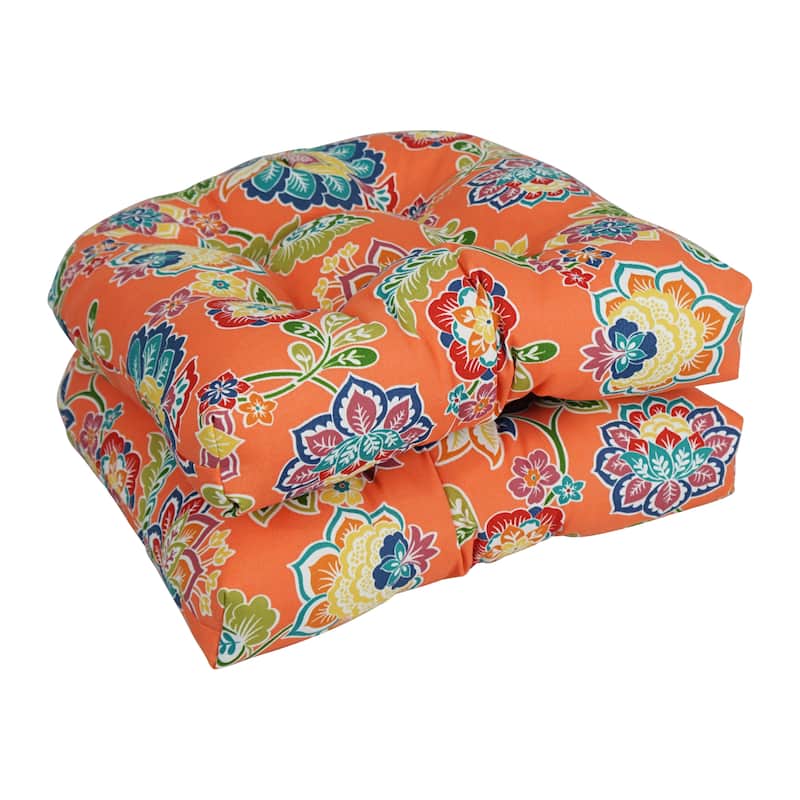 19-inch Rounded Back Indoor/Outdoor Chair Cushions (Set of 2)
