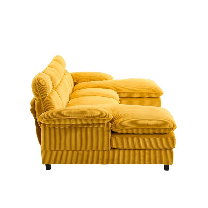 111.8" U-shaped profile sofa, including two single seats and two chaise