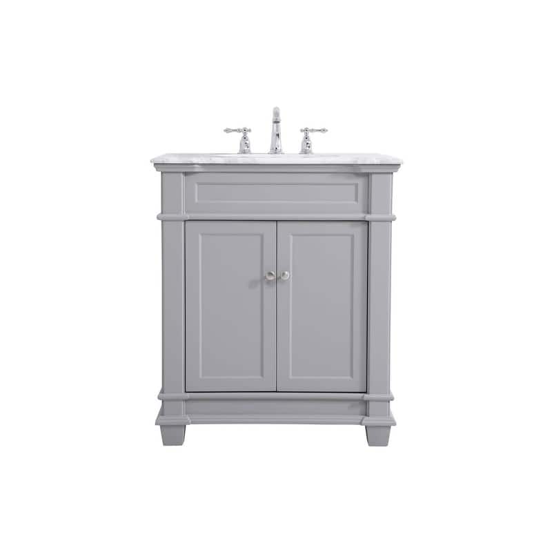 Elegant Lighting VF50030 Wesley 30" Free Standing Single Basin Vanity - Grey - Painted