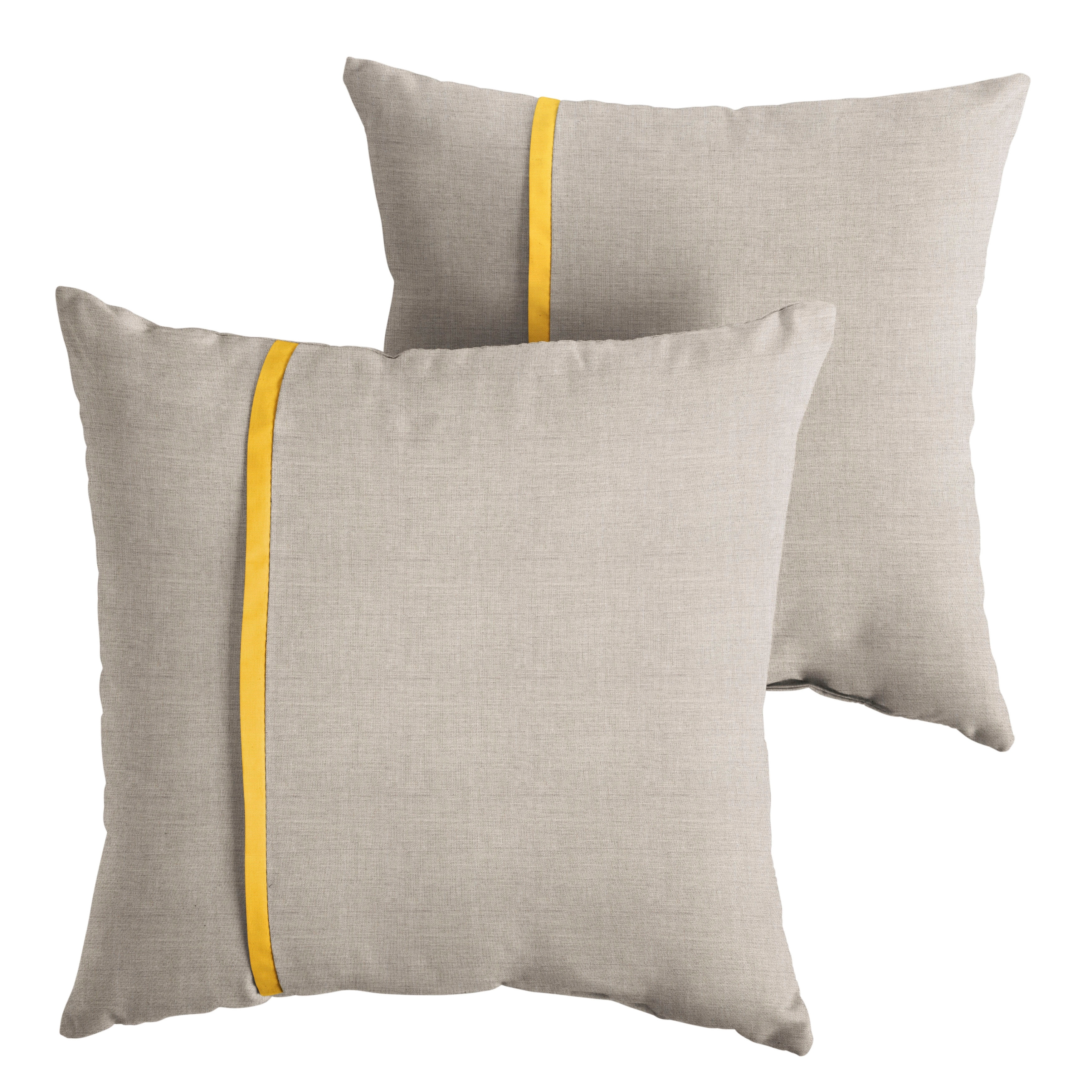 Sorra Home Sunbrella Outdoor Single Petite Flange Pillow Set of 2
