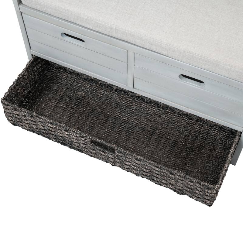Storage Bench Entryway Bench Shoe Bench with Cushion