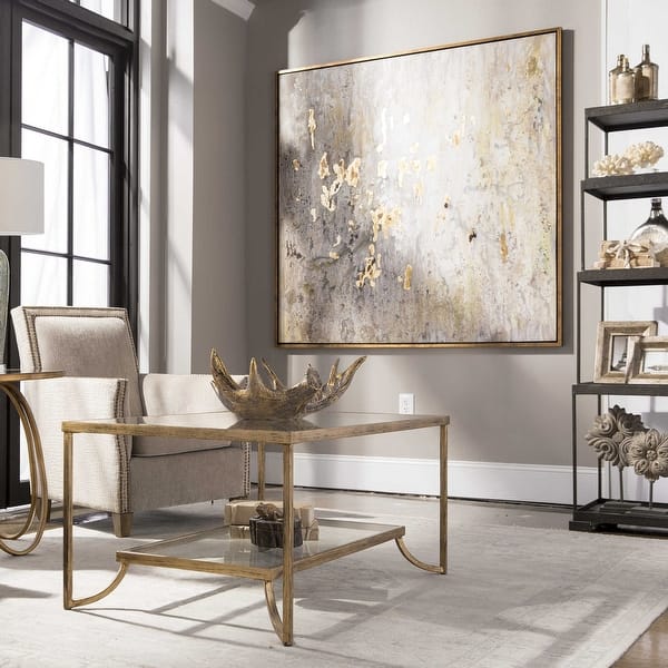 Shop 62 Golden Raindrops Hand Painted Modern Abstract Art With