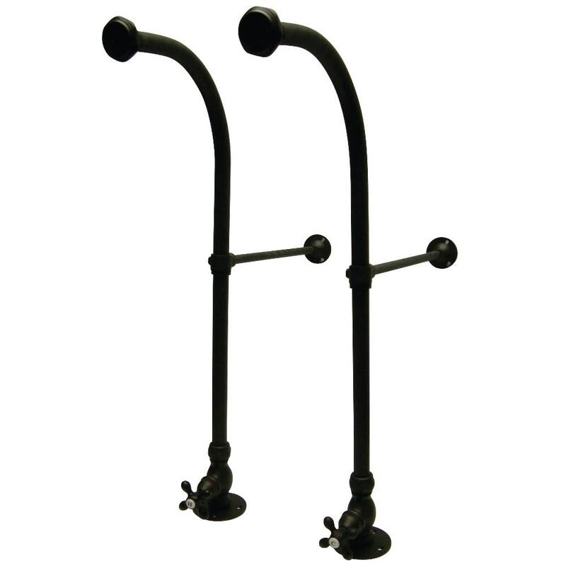 Kingston Brass Vintage Rigid Freestanding Supply Lines with Metal - Oil Rubbed Bronze