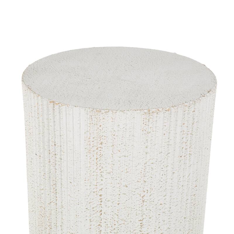 Wood Handmade Pedestal Table - Set of 2 Brown, Black or White - Roche River Decor