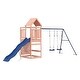 preview thumbnail 2 of 21, vidaXL Swing Set Outdoor Backyard Wooden Playground Equipment for Kids Age 3-8