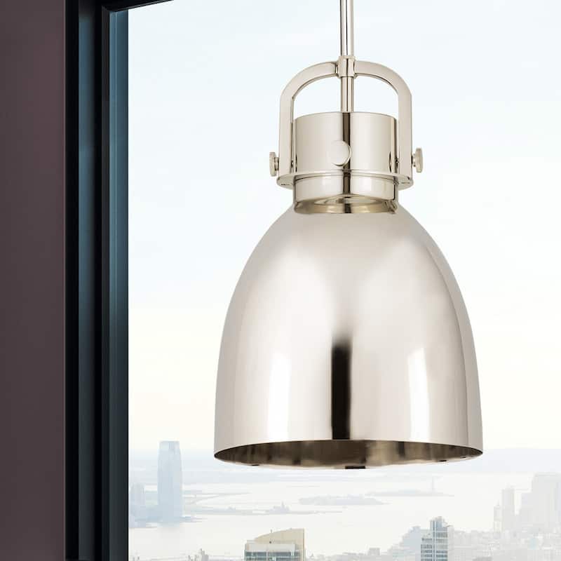 Innovations Lighting Newton Metal Bell - 1 Light 10" Stem Hung Pendant