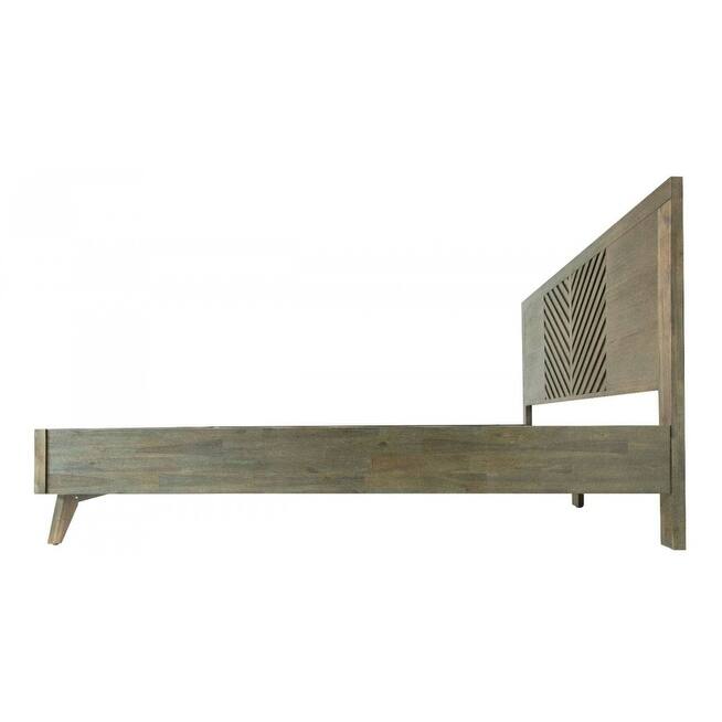 Modrest Daisy Mid-Century Dark Acacia Bed