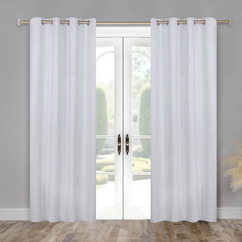 Superior Neal 100% Blackout Grommet Curtains, Set of 2 Panels - 52" x84" - Platinum